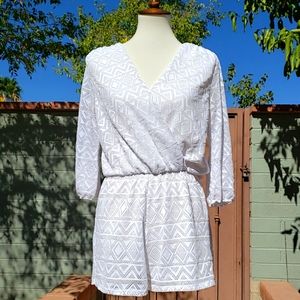 Windsor white romper shorts